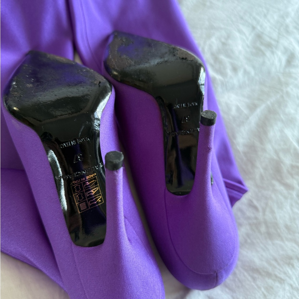Balenciaga Purple Over-the-Knee Boots - Picture 4 of 5
